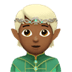 🧝🏾 elf: medium-dark skin tone display on Apple